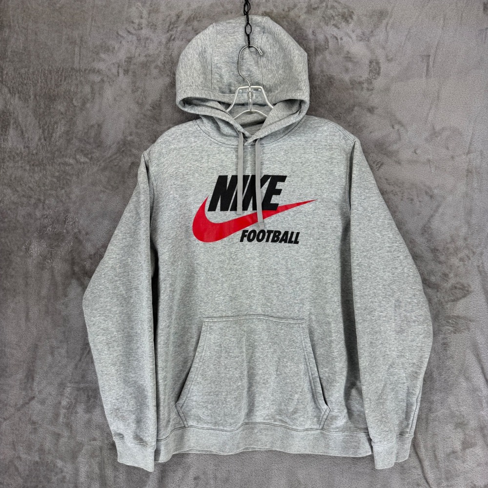 Nike‎ Club Fleece PO Hoody Mens Large Gray Football Swoosh Pullover M31777